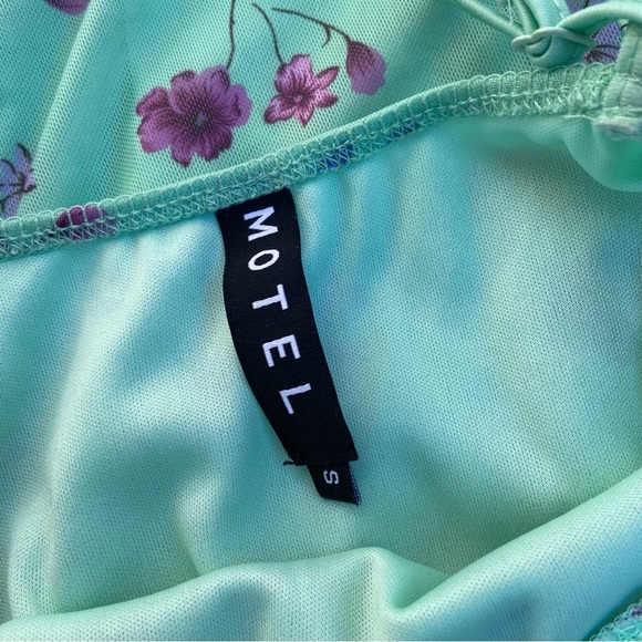 motel rocks coti bodycon dress in mesh bloom lime - Picture 5 of 5